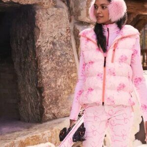 NWT Bogner Fire + Ice x LoveShackFancy  Naima Puffer Ski Vest  2 XXS